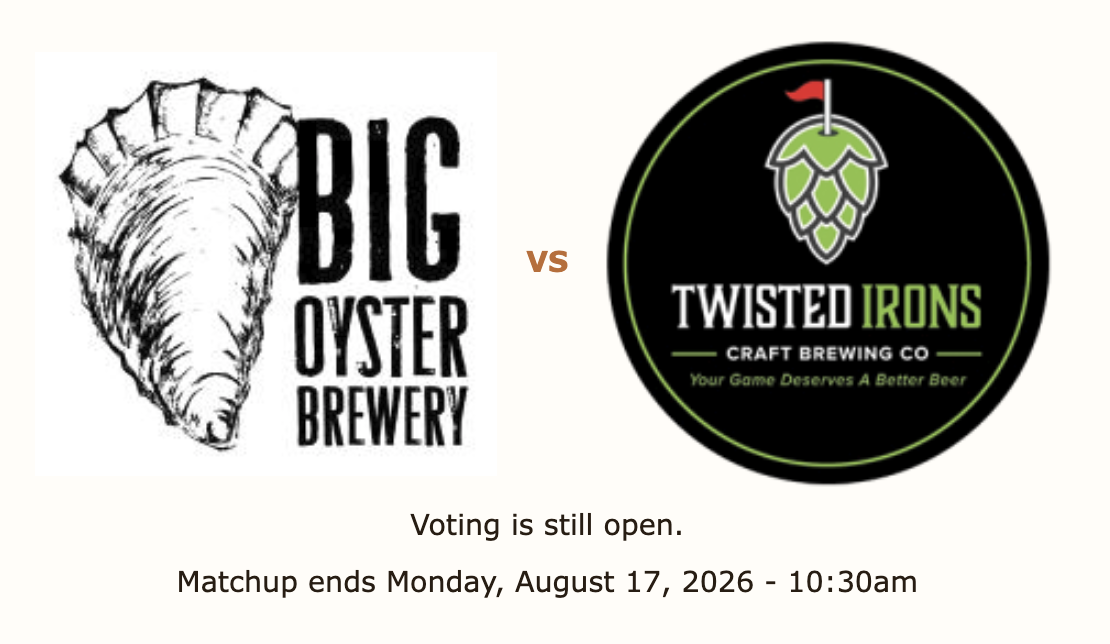 Big Oyster vs Twisted Irons in the sweet sixteen round of the '26 #odessabrewbracket Big Oyster vs Twisted Irons in the sweet sixteen round of the '26 #odessabrewbracket