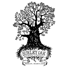 Burley Oak Brewing Company the logo features a burley oak with wording in the trunk