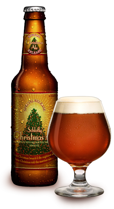 Schlafly Christmas Ale Christmas Ale is a warming winter ale that blends the spices of the season with a sweet caramel malt
