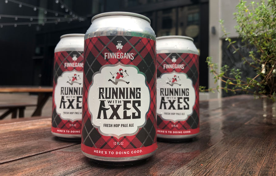 beer cans of Running With Axes Pale Ale