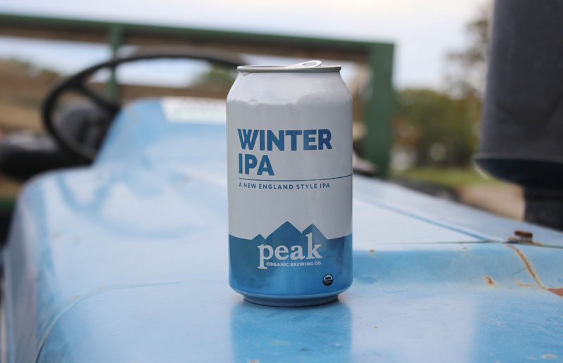 can of Winter IPA from Peak Organic