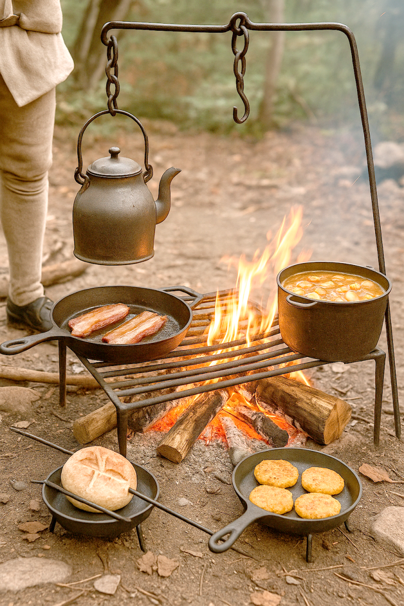 Campfire cooking demonstration Campfire cooking