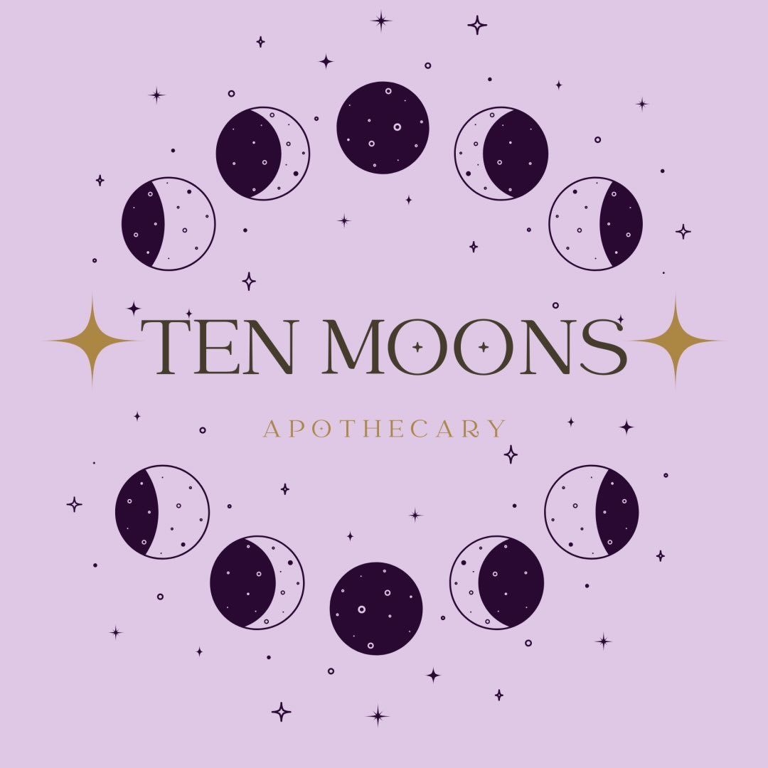 10 Moons Apothecary herbal wellness and natural jewelry 10 Moons Apothecary logo