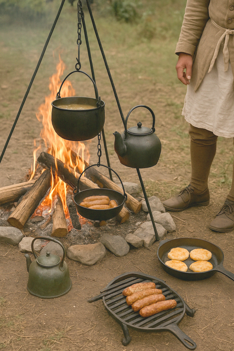 Historic Odessa campfire cooking demonstration Historic Odessa campfire cooking