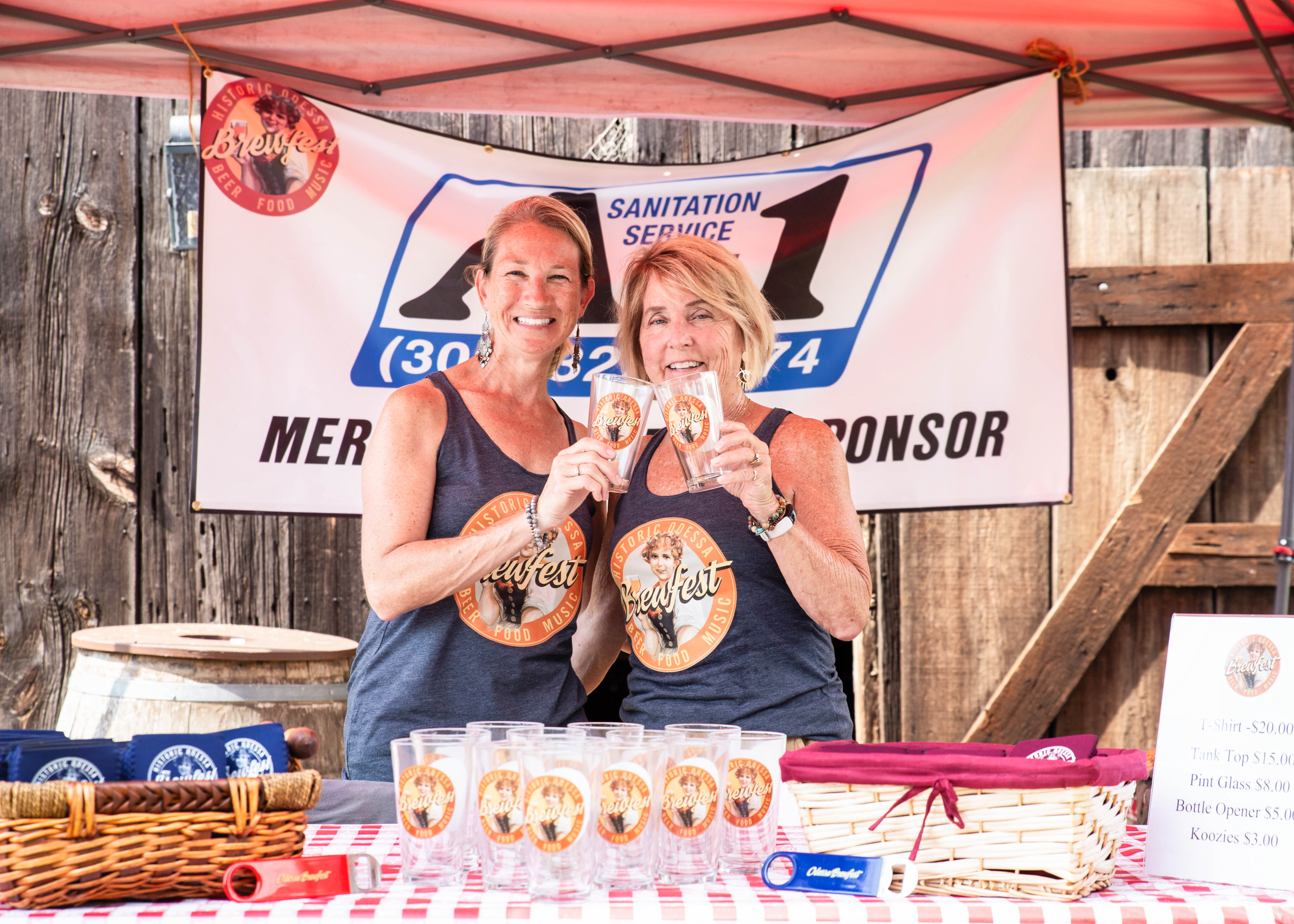 Historic Odessa Brewfest merchandise tent