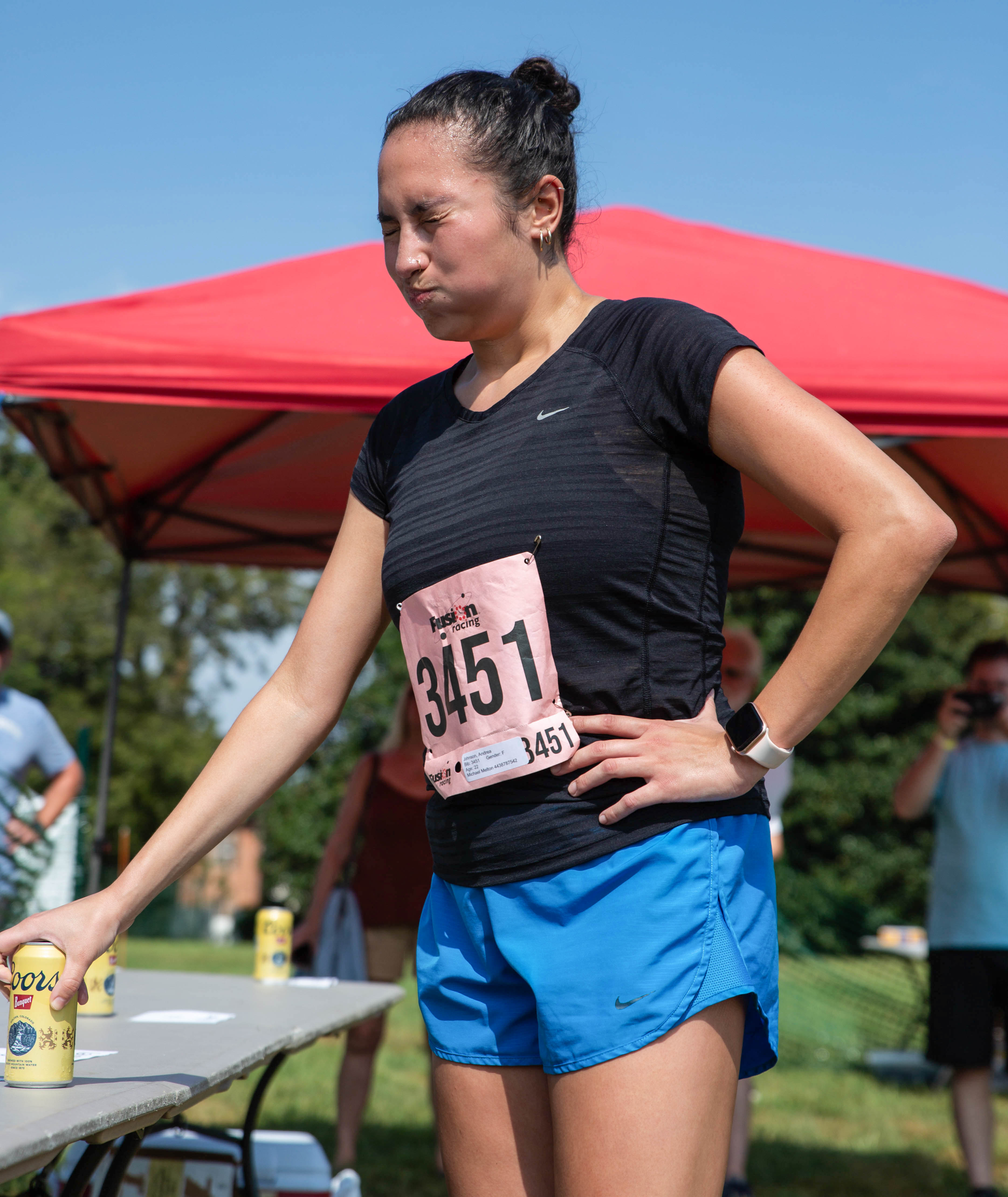 2023 Historic Odessa Brewfest beer mile - struggling to keep it down