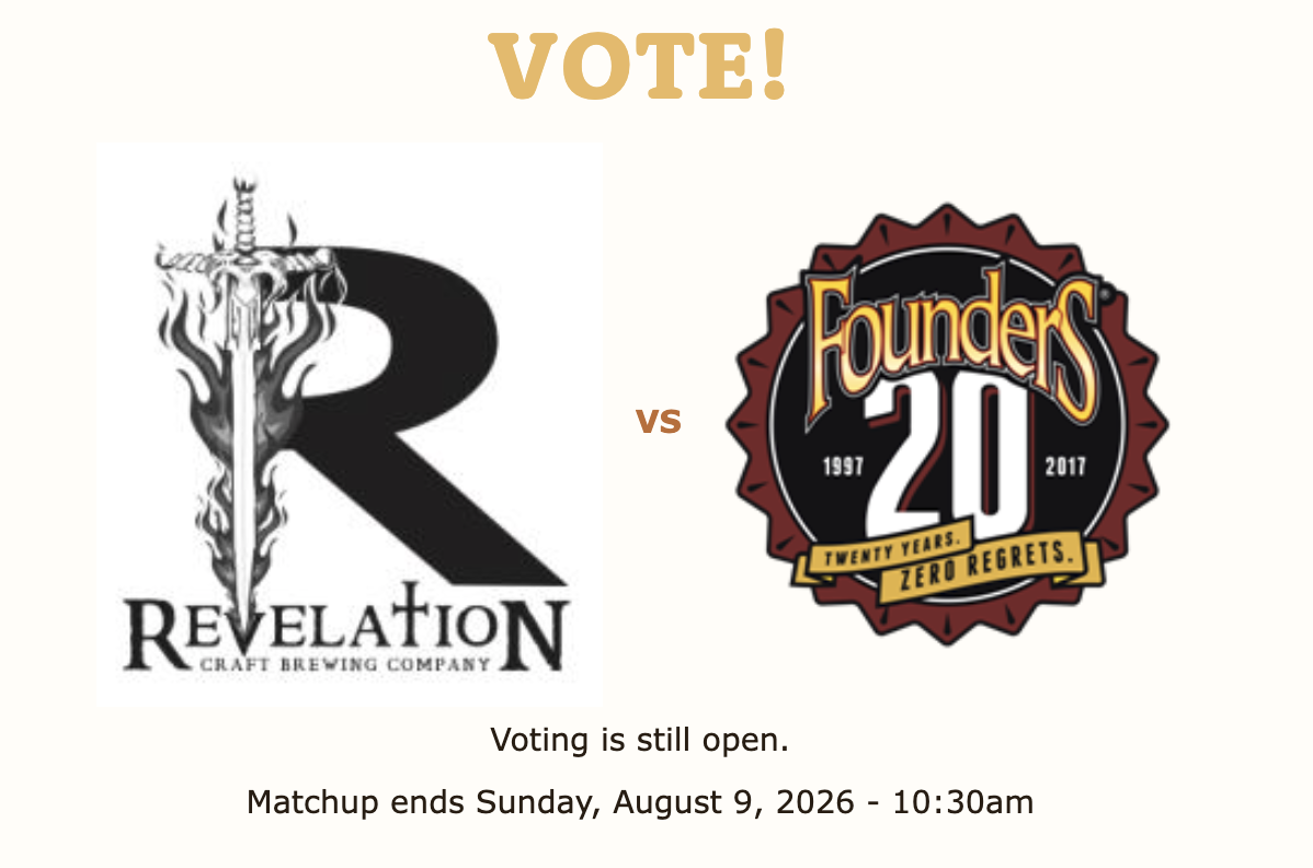 Revelation vs Founders in the 1st Round of the '26 #Odessabrewbracket