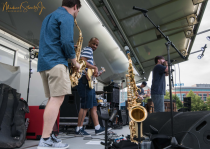 stage shot of the band performing live