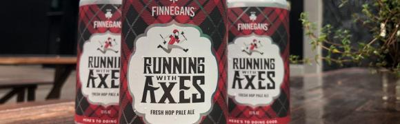 beer cans of Running With Axes Pale Ale