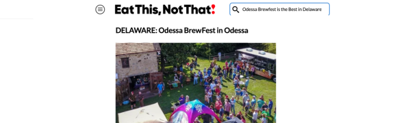 Odessa Brewfest is the best in the State of Delaware