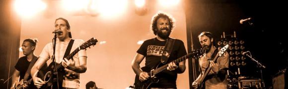 Spokey Speaky on stage in sepia