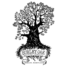 the logo features a burley oak with wording in the trunk