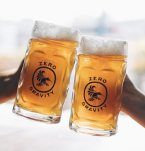 Cheers to frosty mugs of Zero Gravity Beer Cheers to frosty mugs of Zero Gravity Beer
