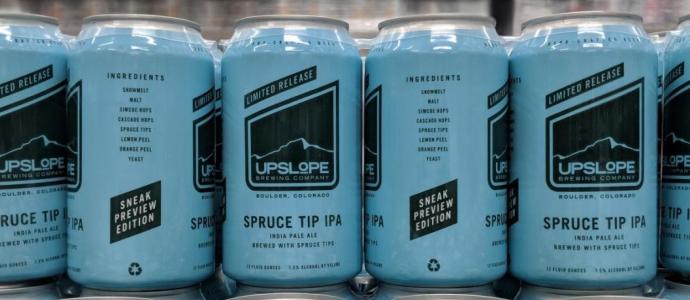 Spruce Tip IPA in cans