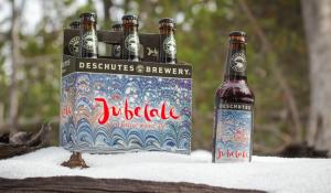 six pack of Jubelale in snow