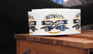 Two Roads Brewery sticker roll 