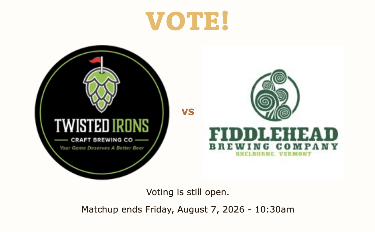 A 1st round matchup of Twisted Irons vs Fiddlehead in the 2026 Odessa Brewbracket