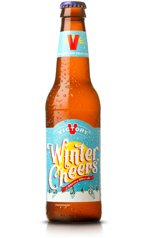 Winter Cheers is a wheat ale, combining German wheat, barley malts, and oats