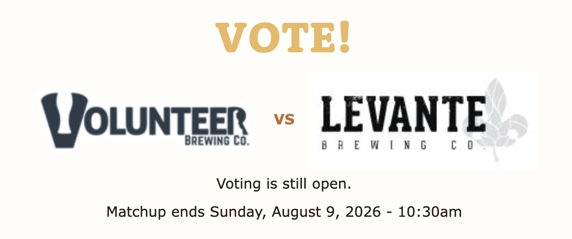 Volunteer vs Levante in the 1st round of the 2026 #OdessaBrewbracket!